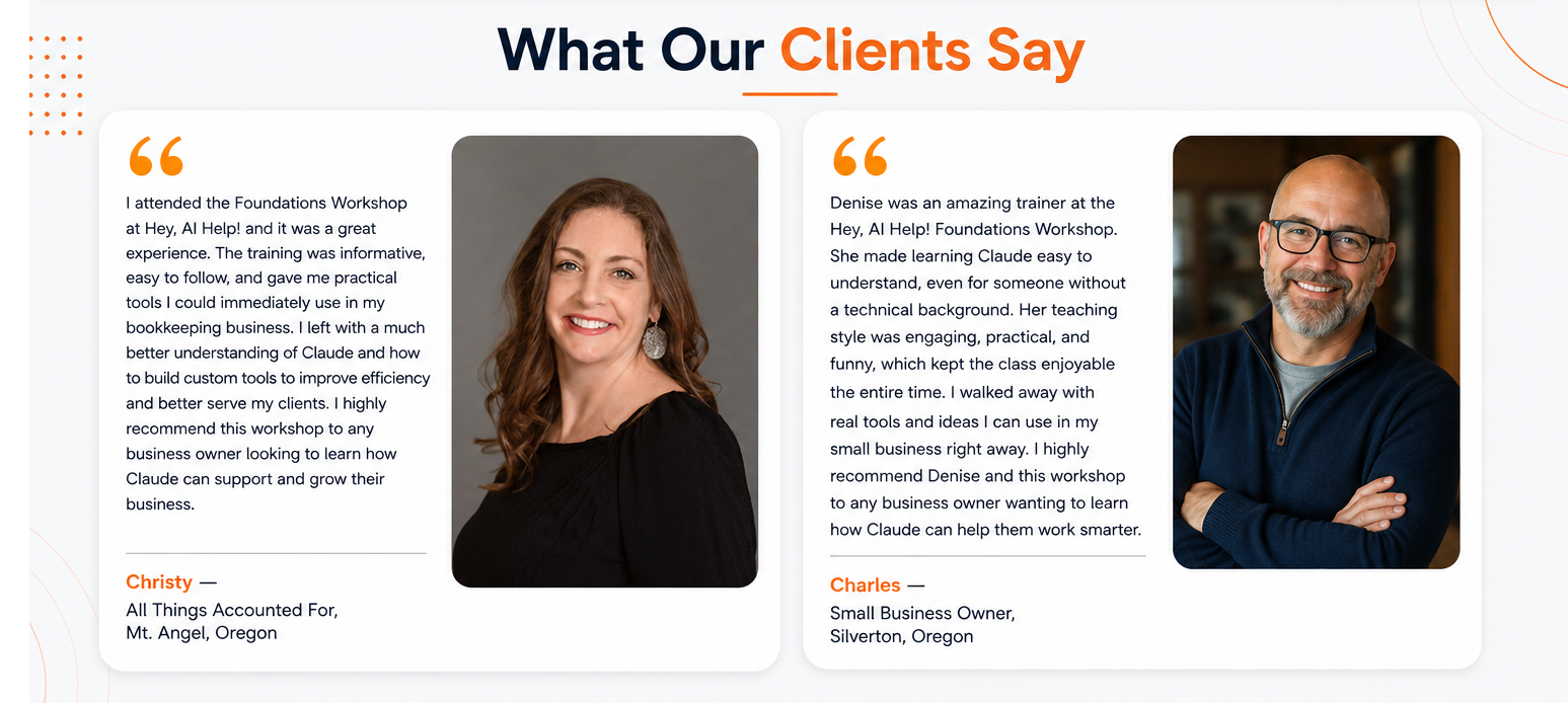 What Our Clients Say — Ready to Stop Leaving Time on the Table?